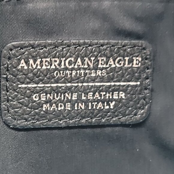 American Eagle Genuine Leather Backpack – Made in Italy – Black – Excellent - Picture 4 of 11